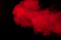 Red smoke fog on black background for wallpaper Royalty Free Stock Photo