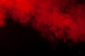 Red smoke fog on black background for wallpaper and advertising Royalty Free Stock Photo