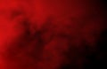 Red smoke mist fog on a black background. Royalty Free Stock Photo