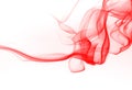 Red smoke abstract on white background, red ink water Royalty Free Stock Photo