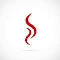 Red smoke steam icon Royalty Free Stock Photo