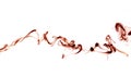 Red smoke trail isolated on white Royalty Free Stock Photo