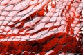 Red snake skin. Royalty Free Stock Photo