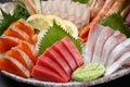 Red Snapper Sashimi Combo Plate Royalty Free Stock Photo