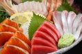 Red Snapper Sashimi Combo Plate Royalty Free Stock Photo