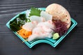 Red snapper sashimi plate