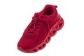 Red sneaker made of fabric Royalty Free Stock Photo