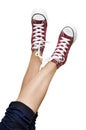 Red Sneakers Royalty Free Stock Photo