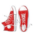 Red sneakers Royalty Free Stock Photo
