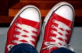 Red Sneakers Royalty Free Stock Photo