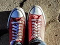 Red Sneakers Pair