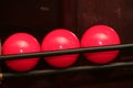 Red snooker balls Royalty Free Stock Photo