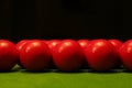 Red snooker balls Royalty Free Stock Photo