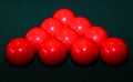Red Snooker Balls on Table Royalty Free Stock Photo