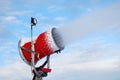 Red snow cannon Royalty Free Stock Photo