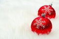 Red snow flake bauble