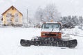 Red snowcat bulldozer Royalty Free Stock Photo