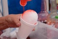 Red snowcone Royalty Free Stock Photo