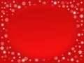 Red snowflake background