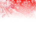 Red Snowflake Background