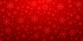 Red snowflake background with transparent snowflakes - vector