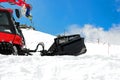 Red snowgroomer Royalty Free Stock Photo