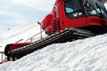 Red snowgroomer Royalty Free Stock Photo