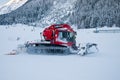 Red Snowplow and Snow Royalty Free Stock Photo