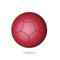 Red Soccer ball . White background. 3d illustration Royalty Free Stock Photo