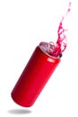 Red soda splashing Royalty Free Stock Photo