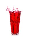 Red soda splashing Royalty Free Stock Photo