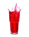 Red soda splashing Royalty Free Stock Photo