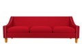 Red Sofa and Chair fabric leather in white background for use in graphics, photo editing, sofas, various colors, red, black, green