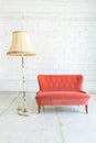 Red sofa couch Royalty Free Stock Photo