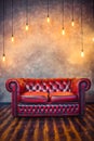 Red sofa couch Royalty Free Stock Photo