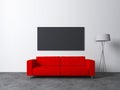 Red Sofa Royalty Free Stock Photo