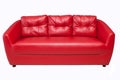 Red sofa isolated on white Royalty Free Stock Photo