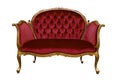 Red sofa isolated