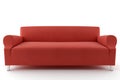 Red sofa isolated on white background Royalty Free Stock Photo