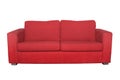 Red sofa isolated Royalty Free Stock Photo