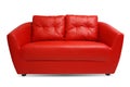 Red Sofa isolated on white background Royalty Free Stock Photo