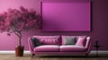 Elegant Couch In Abstract Naturalism Pink Room Royalty Free Stock Photo