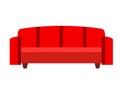 Red sofa vector clipart