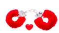 Red soft sexual handcuffs