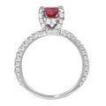 Red Solitaire Diamond Ring