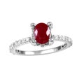 Red Solitaire Diamond Ring