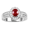 Red Solitaire Diamond Ring