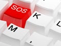 Red sos button Royalty Free Stock Photo