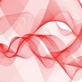 Red Sound wave abstract background, Audio waveform illustration Royalty Free Stock Photo