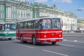 Red Soviet city bus LAZ-695N. Saint Petersburg